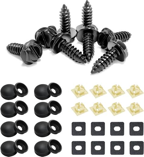 Sets Stainless Steel Licence Plate Screws Kit Rustproof Licence