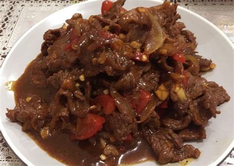 Resep Sapi Lada Hitam Black Pepper Beef Oleh Tizloves Cookpad