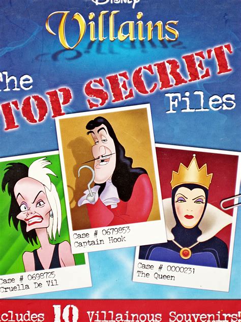 Disney Villains The Top Secret Files Front Cover Walt Disney