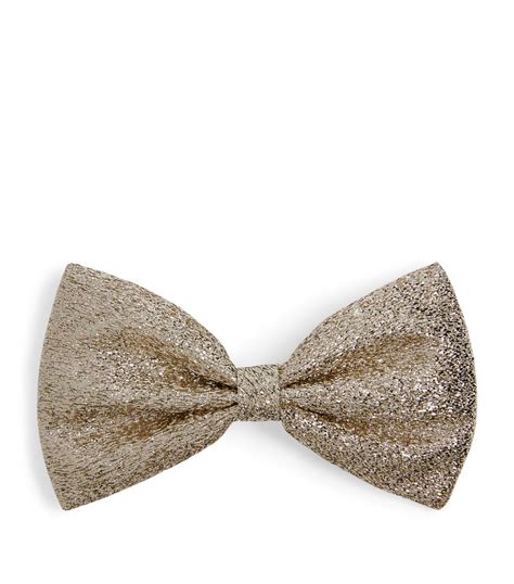 Hucklebones London Metallic Bow Hair Clip Harrods US