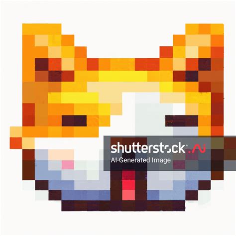 Pixel Art Vector-style Image Close Cat AI-generated image 2262879427 | Shutterstock