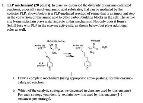 OneClass 1 PLP Mechanism 20 Points In Class We Discussed The