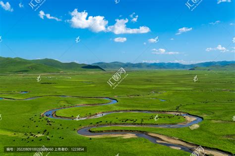 阿坝曼扎塘黄河湿地高原平原自然风景摄影素材汇图网