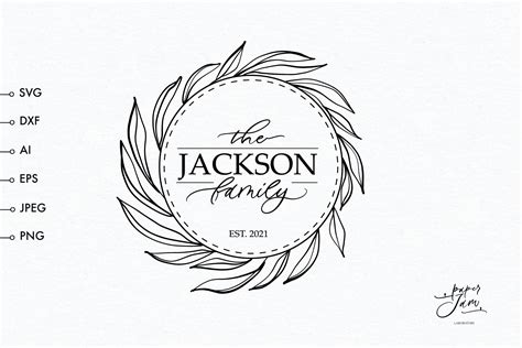 Circle Frame Monogram Svg Graphic by Paperjamlab · Creative Fabrica