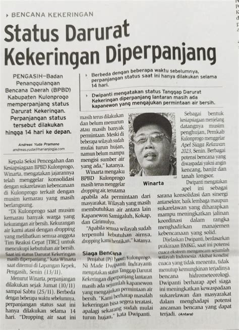 Pemkab Status Darurat Kekeringan Diperpanjang