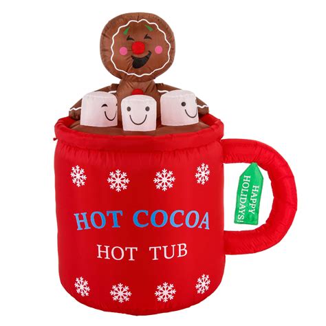 Christmas Masters Foot Inflatable Hot Cocoa Mug Float Cups With