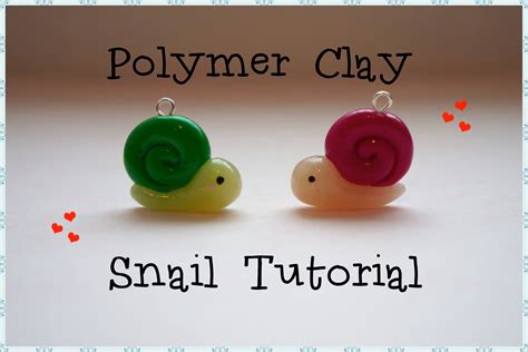 Easy Polymer Clay Snail Charm Kawaii Tutorial Beginners Easy Polymer