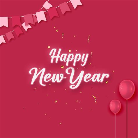 Premium Vector Happy New Year Lettering Vector Design