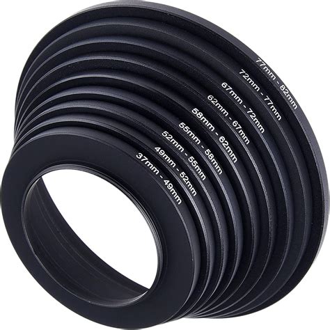 Step Up Lens Filter Adapter Rings Set Of Allows You To Fit Larger