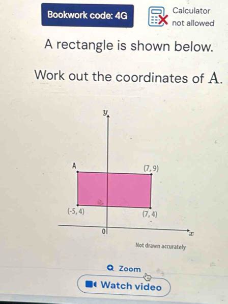 Solved Bookwork Code G Calculator Not Allowed A Rectangle Is Shown