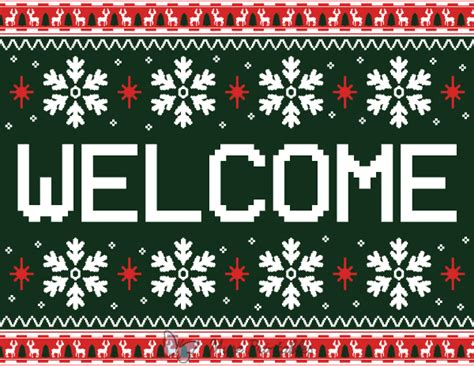 Printable Christmas Welcome Sign