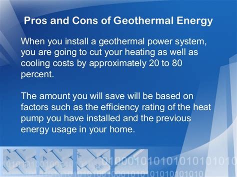 Pros and Cons of Geothermal Energy