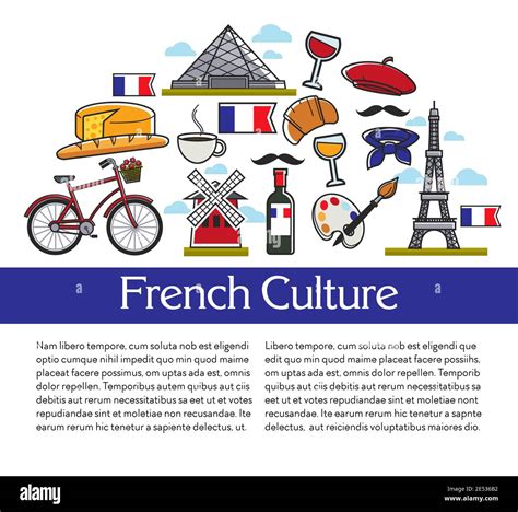 Travel Agency Brochures French Culture And Symbols Architecture And