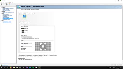 Size Tab Missing In Adjust Computer Size And Position Nvidia Control