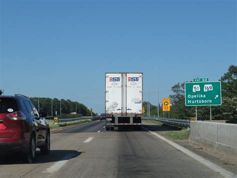 Alabama Interstate 85 Northbound Cross Country Roads