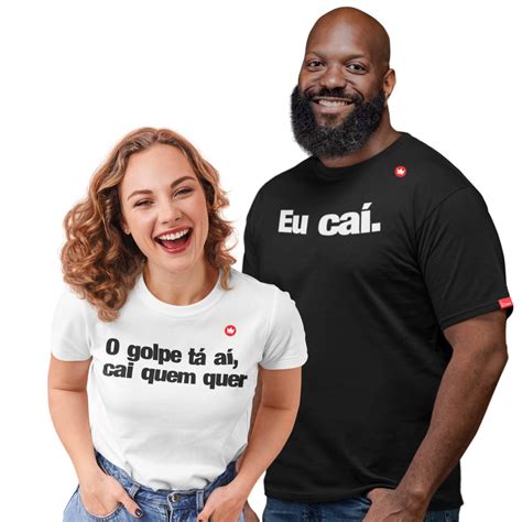 Kit Camisetas Casal O Golpe T A Cai Quem Quer