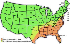 Geographic Distribution - Humid Subtropical