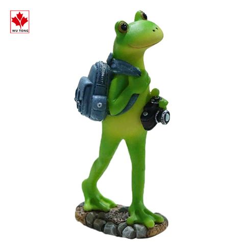 Standing Frog Statue Miniature Frog Figurine Resin Frog Figurines Frog ...