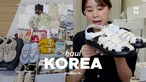 Korea Haul — ไปเกาหลี 2022 ได้อะไรบ้าง เสื้อผ้ารองเท้า คสอ สติกเกอร์ And Etc Karnmay Youtube