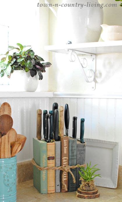 Diy Knife Holder Flea Market Inspired Town Country Living Home