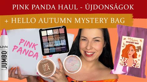 PINK PANDA HAUL SMINK ÚJDONSÁGOK HELLO AUTUMN MYSTERY BAG YouTube