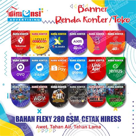 Jual Banner Renda Konter Murah Flag Banner Murah Spanduk Renda