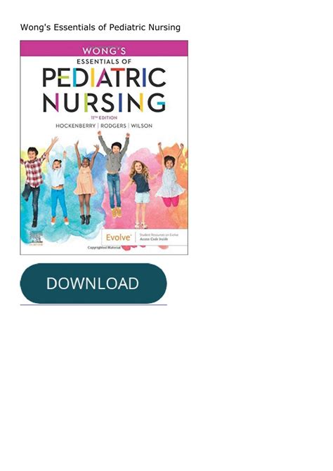 Clinical Companion For Wongs Essentials Of Pediatric Nursing 8