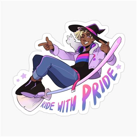 Ride With Pride Bi Sticker For Sale By ABD Illustrates Lgbt Pride Art Lgbt Art Gay Art