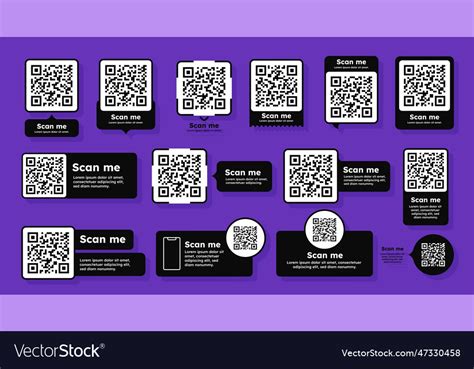 Qr code color set Royalty Free Vector Image - VectorStock