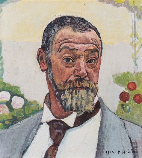 Ferdinand Hodler - Self-Portrait with Roses, 1914 | Artist, Portrait ...