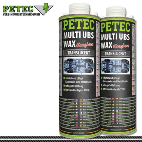 Petec 2x 1000ml Multi UBS Wax Translucent Saugdose Karosserie Pflege