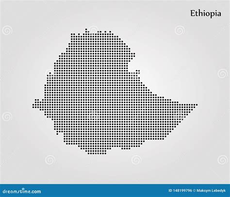 Kaart Van Ethiopi Vector Illustratie De Kaart Van De Wereld Stock