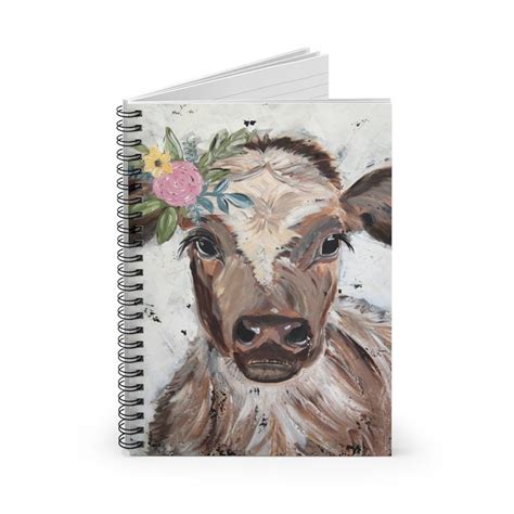 On Sale Cow Spiral Notebook Etsy