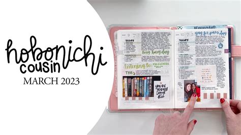 Hobonichi Cousin March 2023 Flip Through YouTube