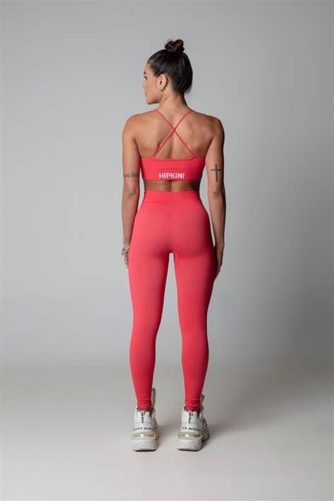 Hipkini Legging Seamless Hi Gorgeous Fitness Canelada Vermelha