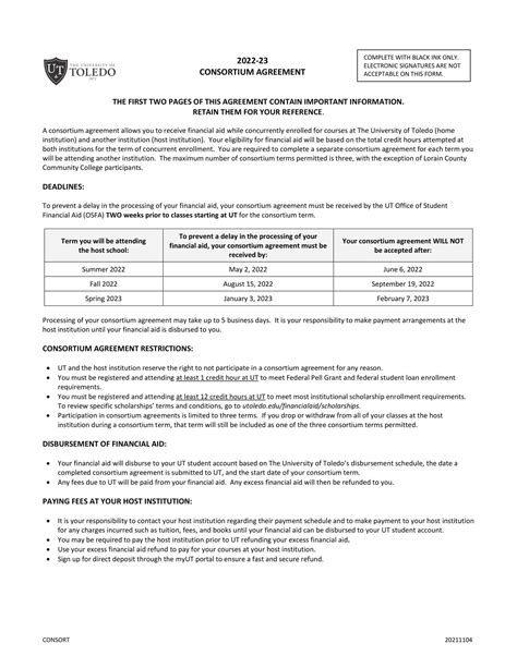 Free Printable Consortium Agreement Templates [Word, PDF]