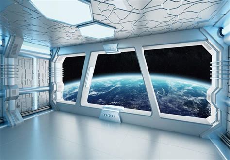 Buy Aofoto 10x7ft Spaceship Interior With Window View On Planet Earth