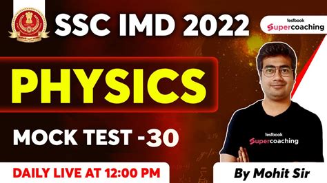 SSC IMD Physics Classes 2022 Physics For SSC IMD 2022 Class 30