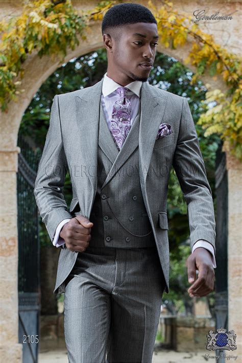 Bespoke Light Grey Suit Mohair Wool Alpaca Mario Moreno Moyano