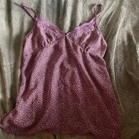 Purple Patterned Strap Lace Lingerie Top This Is Depop