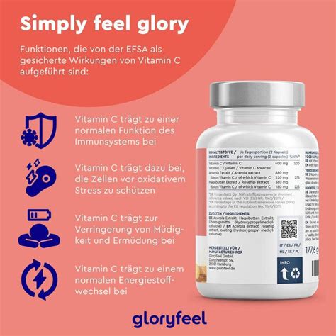 gloryfeel Natürliches Vitamin C Kapseln 240 St Shop Apotheke