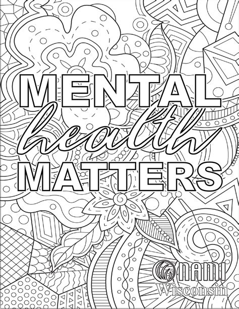 Mental Health Affirmations Coloring Book Pages Etsy Mental Health