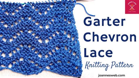 Garter Chevron Lace Knitting Pattern Row Repeat Youtube