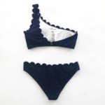 Bikini Louvre asymétrique bleu marine L Atelier des Parisiennes