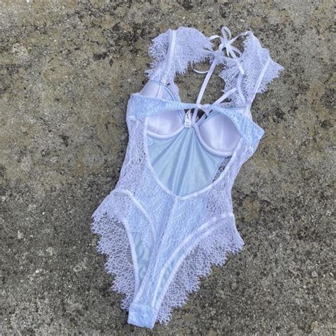 Lace Lingerie Bodysuit Worn Once For A Costume Fits Depop