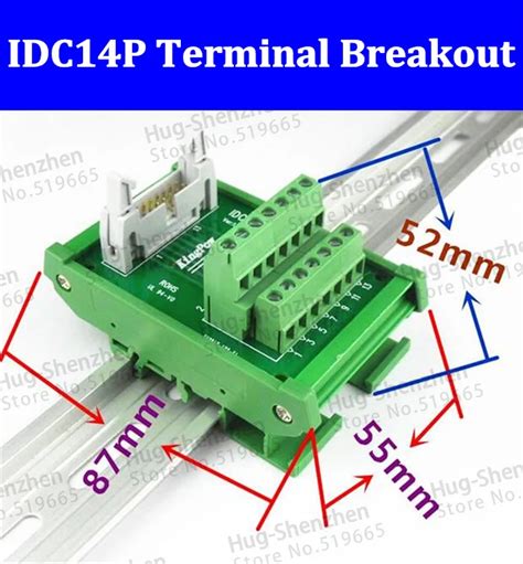 IDC14P IDC 14 Pin Male Connector to 14P Terminal Block Breakout Board ...