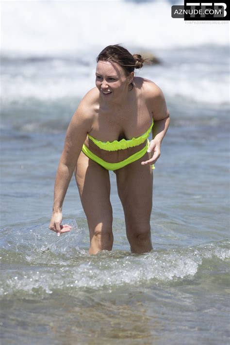 Chanelle Hayes Sexy Seen Showcasing Her Huge Tits In A Bikini At The Beach In Greece Aznude