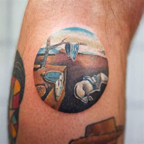 Circle Tattoo Of Salvador Dali S Persistence Of Memory By Zeroo