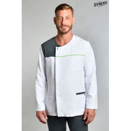 Chaqueta Sanitaria Combinada Manga Larga Para Hombre DYNEKE 8818