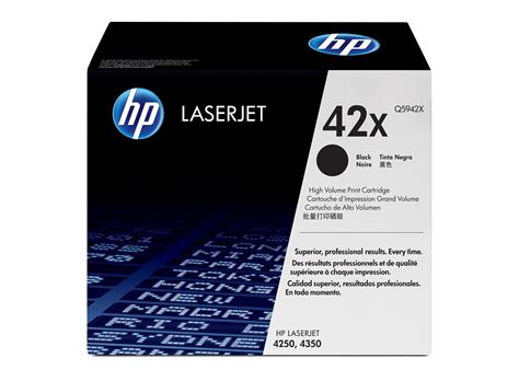 HP 42X Q5942X Black High Yield Original LaserJet Toner Cartridge HP